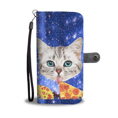 Cat eat pizza Print Wallet Case