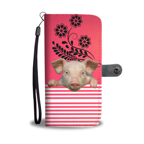 Miniature pig Print Wallet Case