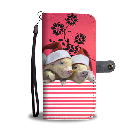 Cute Miniature pig Print Wallet Case