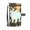 Cute Middle White Pig with slide lights Print Wallet Case