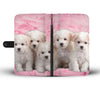 Bichon Frise Puppies Print Wallet Case