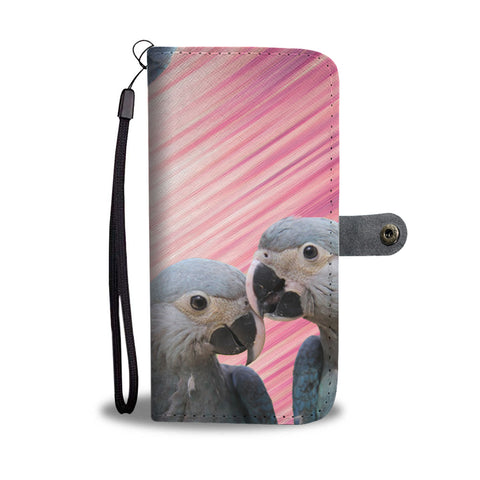 Spix's Macaw Parrot Print Wallet Case