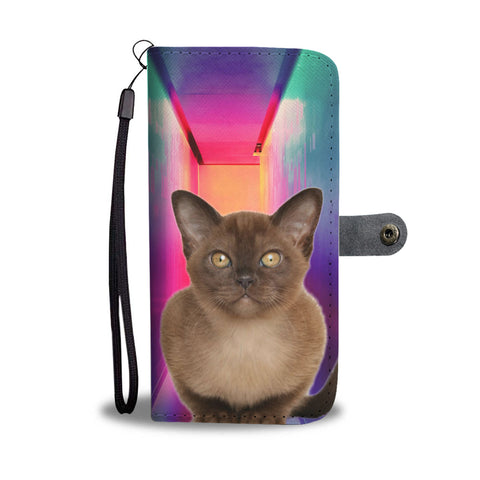 Burmese Cat Print Wallet Case