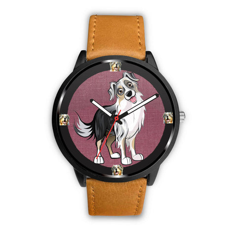 Australian Shepherd Art Print Wrist watch