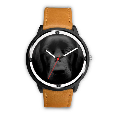 Black Labrador Retriever Dog Print Wrist watch