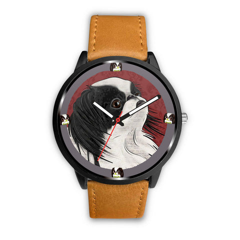 Japanese Chin Dog Art Print Wrist watch