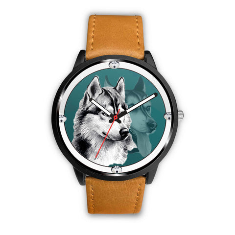 Siberian Husky Dog Art Print Wrist watch