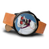 Pug Dog With Glasses Print Wrist watch