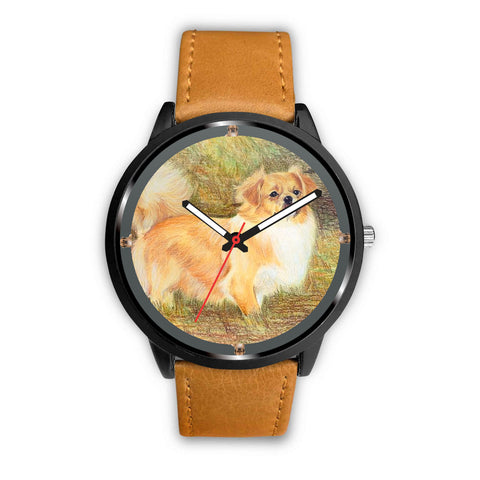 Tibetan Spaniel Dog Art Print Wrist watch