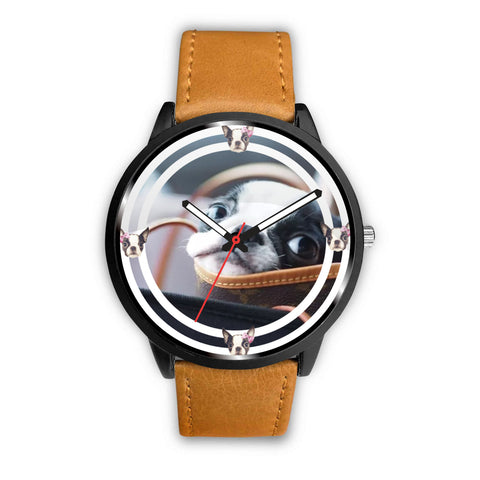 Cute Boston Terrier Dog Print Wrist watch