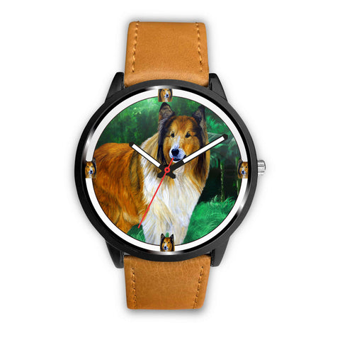 Amazing Rough Collie Dog Art Print Wrist watch