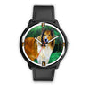 Amazing Rough Collie Dog Art Print Wrist watch