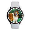 Amazing Rough Collie Dog Art Print Wrist watch