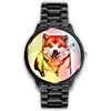 Akita Multicolor Art Print Wrist Watch