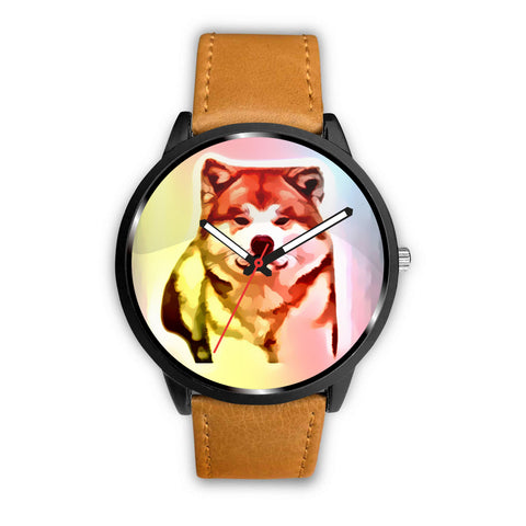 Akita Multicolor Art Print Wrist Watch