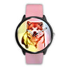 Akita Multicolor Art Print Wrist Watch