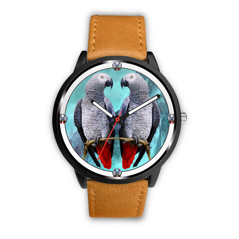 African Grey Parrot Print Wrist watch