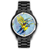 Blue & Yellow Macaw Parrot Print Wrist watch