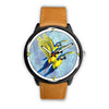 Blue & Yellow Macaw Parrot Print Wrist watch