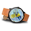 Blue & Yellow Macaw Parrot Print Wrist watch