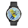 Blue & Yellow Macaw Parrot Print Wrist watch