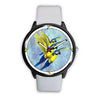 Blue & Yellow Macaw Parrot Print Wrist watch