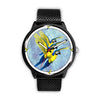 Blue & Yellow Macaw Parrot Print Wrist watch