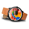 Blue & Yellow Macaw Parrot Art Print Wrist watch