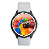 Blue & Yellow Macaw Parrot Art Print Wrist watch