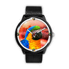 Blue & Yellow Macaw Parrot Art Print Wrist watch