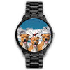 Laughing American Staffordshire Terrier Print Wrist Watch