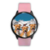 Laughing American Staffordshire Terrier Print Wrist Watch