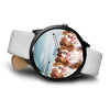 Laughing Australian Shepherd Print Wrist Watch