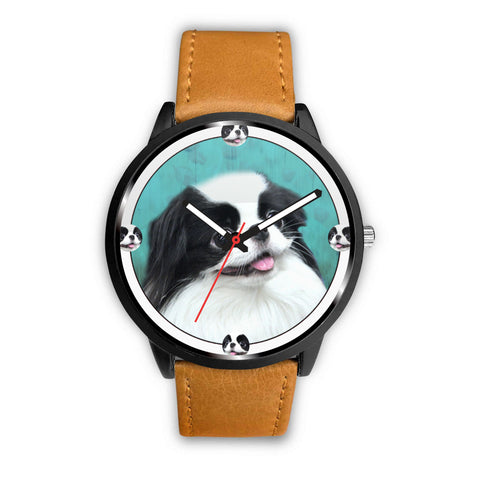 Cute Japanese Chin Dog Art Print Wrist watch