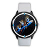 Budgerigar (Blue Budgie) Parrot On Black Print Wrist watch