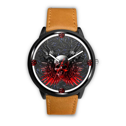 Gun & Skull Art Print Wrist watch