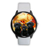 Black Labrador Retriever Puppies Print Wrist Watch