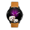 Cute Maltese Dog Print Wrist Watch