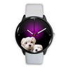 Cute Maltese Dog Print Wrist Watch