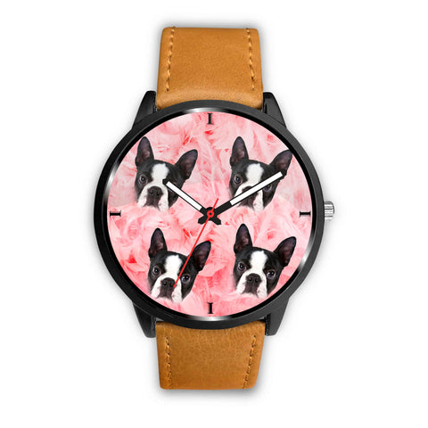 Cute Boston Terrier Dog Print Wrist Watch