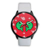 Fish Print On Red Wrist Watch