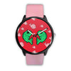 Fish Print On Red Wrist Watch