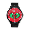 Fish Print On Red Wrist Watch