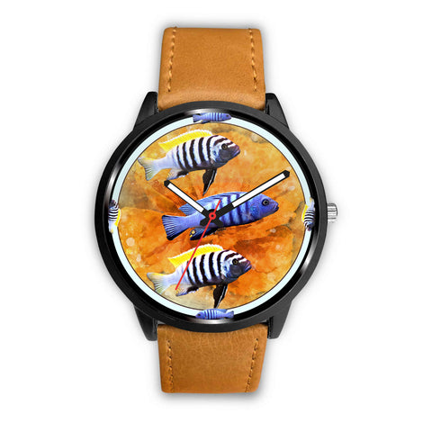 Afra Cichlid (Cynotilapia Afra) Fish Print Wrist watch