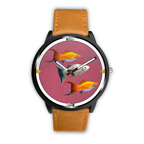 Molly Fish (Poecilia Vetiprovidentiae) Print Wrist watch