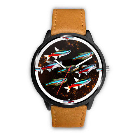 Neon Tetra Fish Print Wrist Watch