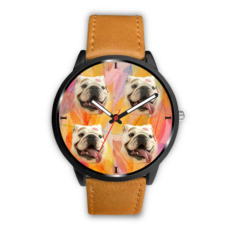 Lovely Bulldog Print Wrist Watch