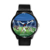 Italian Greyhound Playing football Print Wrist Watch