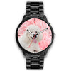 Poodle On Pink Print Wrist Watch