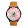 Poodle On Pink Print Wrist Watch